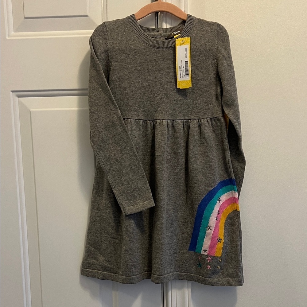 Rumi and Ryder Childs 4T light gray rainbow dress NWT